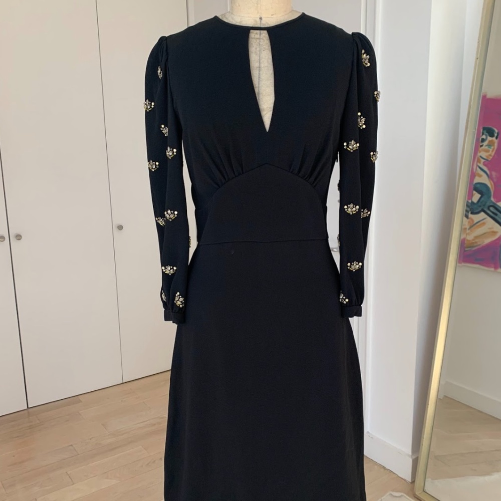 MIU MIU embellished little black dress